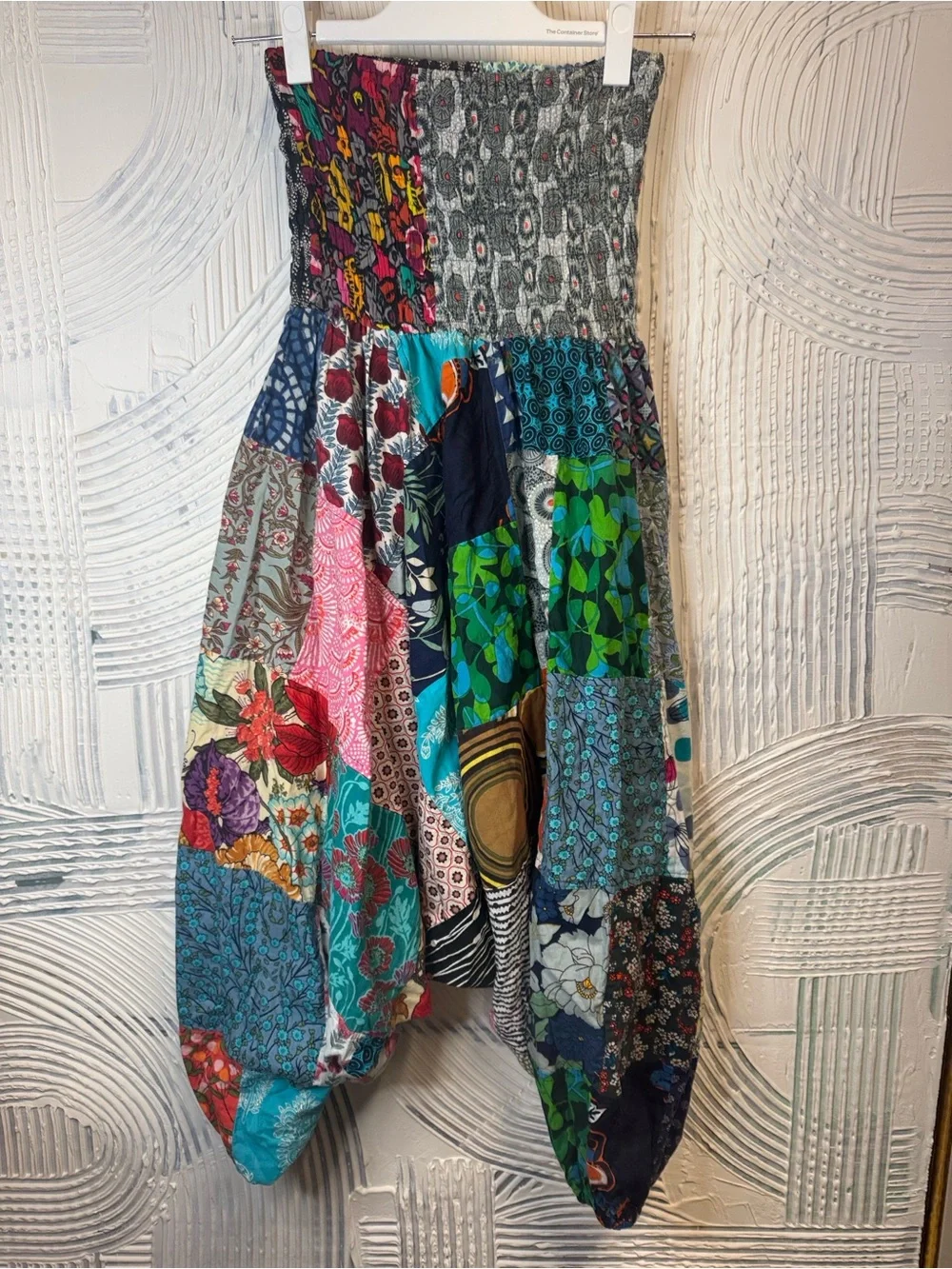 Colorful Patchwork Boho Balloon Harem Jumpsuit - Multicolor - Picture 1 of 6